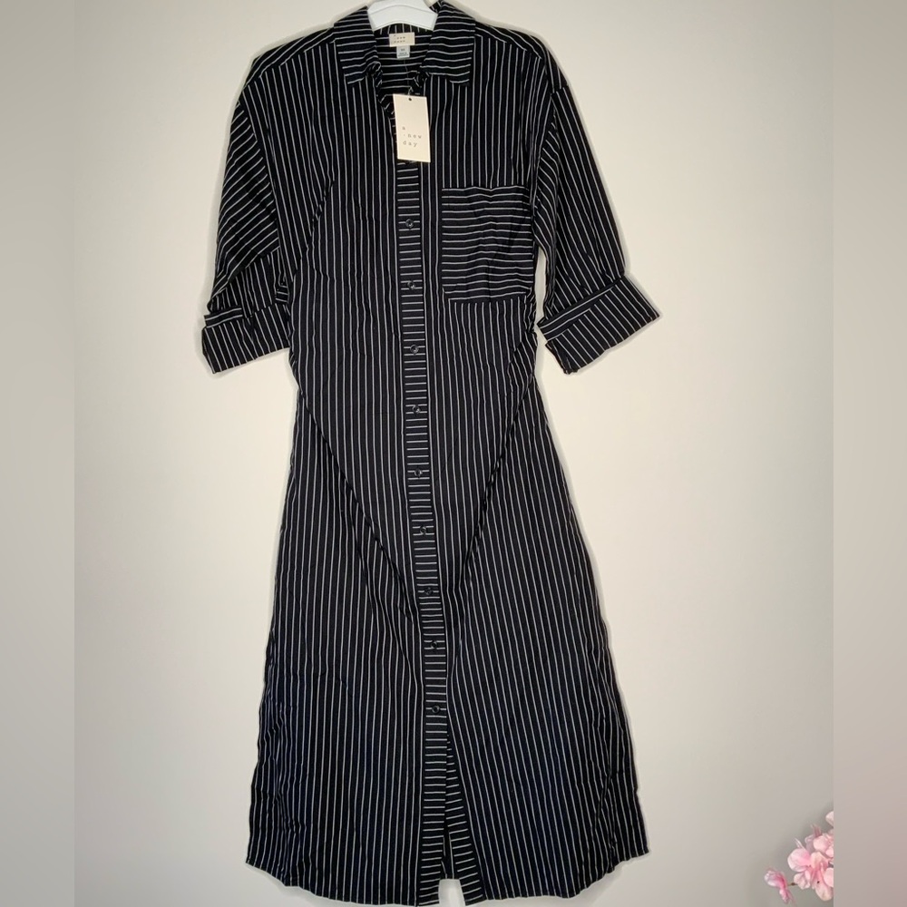 Striped Black Dress